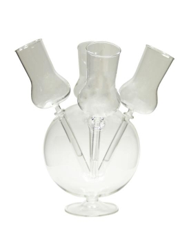 Kugel mit 4 Gläsern (ohne Stand) mundgeblasen, inkl. passendem Spitzkork